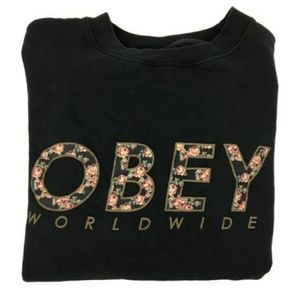 Obey crew neck sweat shirt